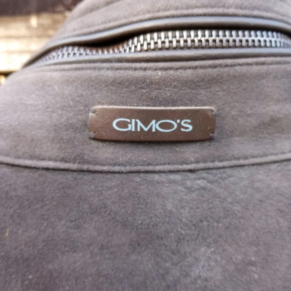Gimo's Italy designer shearling coat mens 58